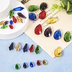 30Pcs 15 Styles Transparent Glass Pendants&nbsp;GLAA-TA0001-34
