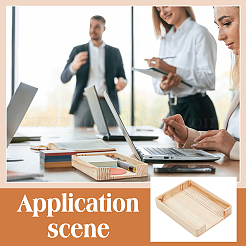 Pine Wood Sticky Note Holder&nbsp;AJEW-WH0475-83