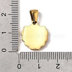 304ステンレスペンダント  イオンプレーティング（ip）  手磨きのハートチャーム  18KGP本金メッキ  16x14x2.5mm  穴：5.5x2.5mm&nbsp;STAS-B094-04B-G