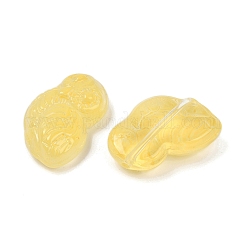 透明ガラスビーズ  フクロウ  焼き付け塗料  ミックスカラー  18x14.5x6.5mm  穴：1.2mm&nbsp;X-DGLA-E004-06A