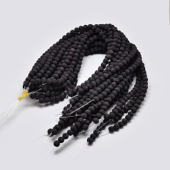 Natural Lava Rock Round Bead Strands&nbsp;G-I124-8mm-10