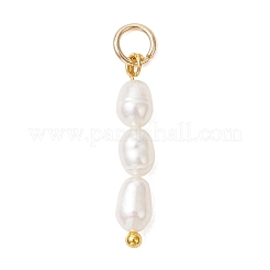 3Pcs 3 Styles Natural Cultured Freshwater Pearl Beaded Pendants&nbsp;PALLOY-JF05093