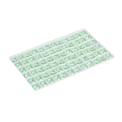 ポイントガラスラインストーンカボション  模造トルマリン  多面カット  正方形  グリーン  8x8x5mm&nbsp;GGLA-S003-03D