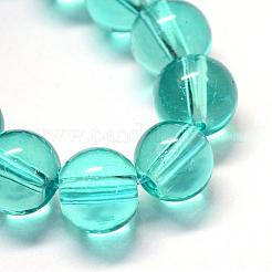 Baking Paint Transparent Glass Round Bead Strands&nbsp;DGLA-Q022-6mm-27