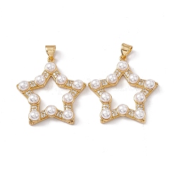 Brass Micro Pave Cubic Zirconia Pendants&nbsp;KK-B061-03G
