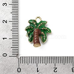 合金エナメルチャーム  ツリー  ゴールドカラー  18x15x3.5mm  穴：2.4mm&nbsp;FIND-H055-01G