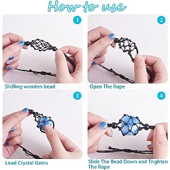 Adjustable Braided Nylon Cord Macrame Pouch Bracelet Making&nbsp;AJEW-SW00013-22