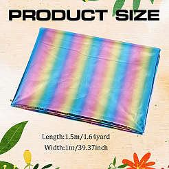 レインボーポリエステルスパンデックスストレッチ生地  DIYのクリスマス工作や衣類用  カラフル  100x150cm&nbsp;DIY-WH0622-042