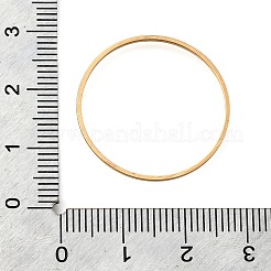 真鍮製フレームコネクター  フラットリング  18KGP本金メッキ  25x1mm  内径：23.5mm&nbsp;KK-Z126-03G-02
