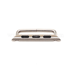 Iwatch用316ステンレススチールストラップコネクタ  ステンレス鋼色  8x32x3mm&nbsp;LS-STAS-WH0029-04P