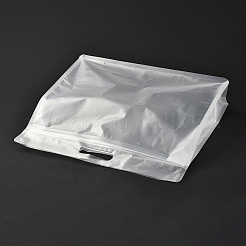 透明なプラスチック製ジッパー付き袋  プラスチック製のスタンドアップポーチ  再封可能なバッグ  ハンドル付き  透明  30x35x0.08cm&nbsp;X-OPP-L003-01E