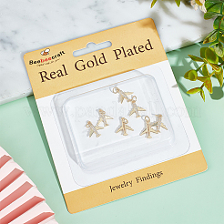 10Pcs Rack Plating Brass Micro Pave Cubic Zirconia Charms&nbsp;KK-BBC0012-90