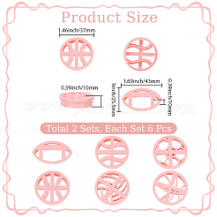PPプラスチック型12個  クレイモデリングツール  混合図形  43x25.5x10mm&nbsp;DIY-SC0030-54