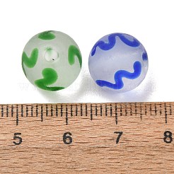 Frosted Handmade Lampwork Beads&nbsp;LA-CBA5635-01A