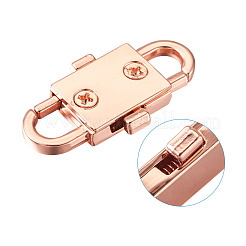 5色調節可能なアロイチェーンバックル  チェーンストラップバッグアクセサリー用  ミックスカラー  32x17x5mm  穴：6x6mm  5個/箱&nbsp;PALLOY-TA0001-91-RS