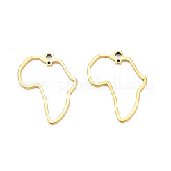 Ion Plating(IP) Africa Map 201 Stainless Steel Connector Charms&nbsp;STAS-T063-168G