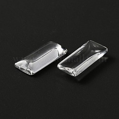 クリアガラスカボション  長方形  透明  25x10x5mm&nbsp;LS-GLAA-SZC0001-02