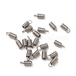 変色に強い304ステンレススチール製ターミネーター  脊髄コイル  ステンレス鋼色  10x4mm  穴：2.5mm&nbsp;X-STAS-E016-2