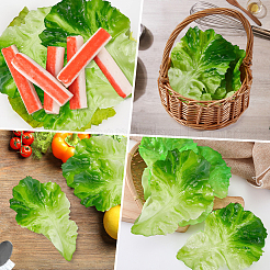 PVC Imitation Lettuce Leaf&nbsp;DJEW-WH20002-23