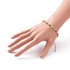 Rondelle Glass Charm Necklaces and Bracelets Jewelry Sets&nbsp;SJEW-JS01151
