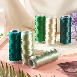 6 Rolls 6 Colors Velour Crochet Threads&nbsp;AJEW-TA0002-76