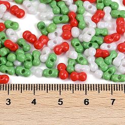 Christmas Theme Glass Seed Beads&nbsp;SEED-K010-03E