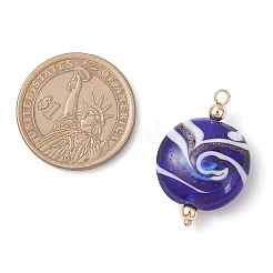 Handmade Gold Sand Lampwork Pendants&nbsp;PALLOY-JF04217-02