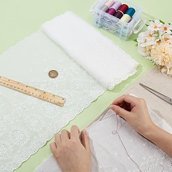3 Yards Cotton Embroidered Flower Lace Trim&nbsp;OCOR-BC0007-44