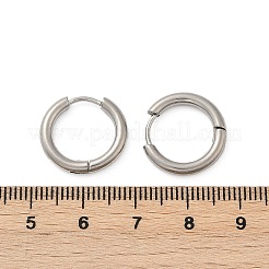 202 ステンレススチール ハギーフープピアス  低刺激性のイヤリング  316サージカルステンレスピン付き  ステンレス鋼色  16x2.5mm&nbsp;EJEW-F111A-16mm-P