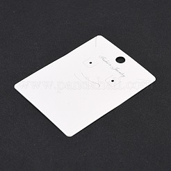 ペーパージュエリーディスプレイカード  長方形  ホワイト  8x6x0.07cm&nbsp;CDIS-G009-03
