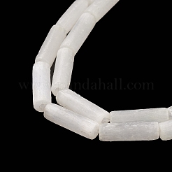 天然セレナイトビーズ連売り  コラム  13x4mm  穴：1mm  約31個/連  15.79''~ 15.87''（40.1~40.3センチメートル）&nbsp;G-K336-01