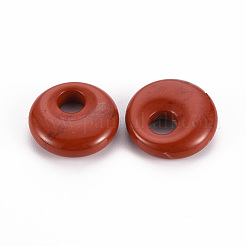 天然石レッドジャスパーペンダント  ドーナツ/円盤  17.5~18.5x5.5mm  穴：5.5mm&nbsp;G-T122-67K