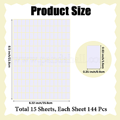 15 Sheets Self-Adhesive Blank Paper Sticker&nbsp;STIC-WH20010-02A