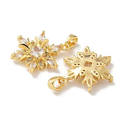 Brass Micro Pave Cubic Zirconia Pendents&nbsp;KK-R210-16G