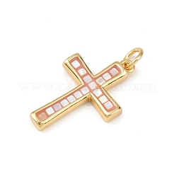 Brass Enamel Pendants&nbsp;KK-L255-07G-02