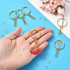 Iron Split Key Rings & Open Jump Rings Keychain Findings Kits&nbsp;DIY-YW0010-53G