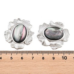 Natural Shell Oval Pendants&nbsp;STAS-Z202-13P