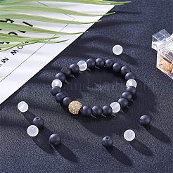 透明ガラスビーズ  艶消し  ラウンド  ミックスカラー  8mm  穴：1.3~1.6mm  200個/箱  2boxes /セット  約400個/セット&nbsp;GLAA-NB0001-01
