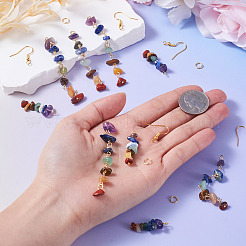DIY Chakra Gemstone Earring Making Kits&nbsp;DIY-TA0009-02