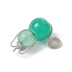 Imitation Jade Glass Bead Pendants&nbsp;PALLOY-JF02479-04