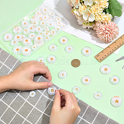 72種類の樹脂ボタン6個  服装アクセサリー  4穴  フラットラウンド  ホワイト  18~30mm  12個/スタイル&nbsp;BUTT-PH0001-74