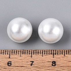ABSパール調アクリルビーズ  穴がない  ラウンド  ホワイト  11.5mm  約562個/500g&nbsp;OACR-S011-12mm-02