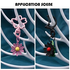 40Pcs 4 Style Spray Painted Alloy Swivel Snap Hooks Clasps&nbsp;FIND-LS0001-52