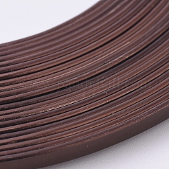 アルミ製ワイヤー  フラット  ココナッツブラウン  3x1mm  約5m /ロール&nbsp;AW-L001-B-07