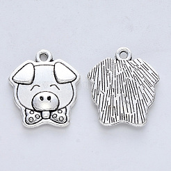 Tibetan Style Alloy Pendants&nbsp;TIBE-R316-060AS-RS