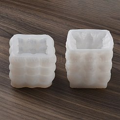 キャンドル食品グレードのシリコンモールド  香りのよいキャンドル作りに  ホワイト  スケルトン  77x68x76mm&nbsp;LS-DIY-Z043-01A
