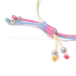 Adjustable Braided Nylon Thread Link Bracelet Makings&nbsp;AJEW-JB01160-01