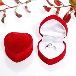 Valentine's Day Velvet Ring Storage Boxes&nbsp;AJEW-CL0004-89B