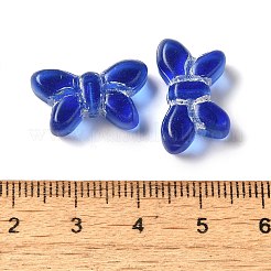 透明なランプワークビーズ  蝶  ブルー  11x19x6mm  穴：1mm  約55~65個/100g&nbsp;LAMP-P065-02A-14