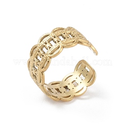 12Pcs Ion Plating(IP) 304 Stainless Steel Open Cuff Rings for Women&nbsp;RJEW-G312-10G